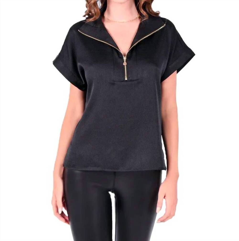 NEW EMILY MCCARTHY women's poppy pullover top in black